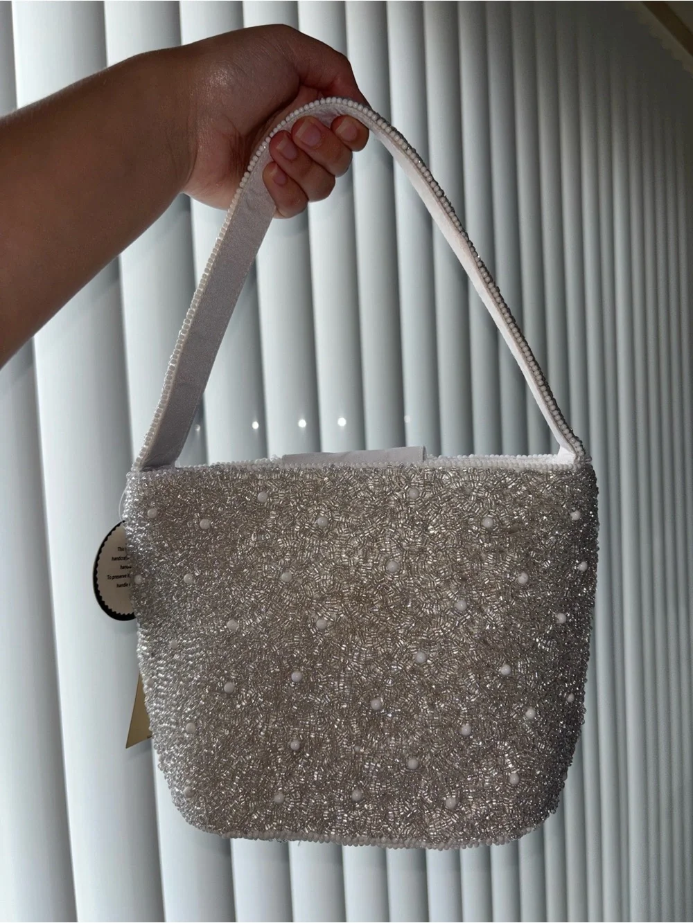Embellished Ivory Evening Handbag